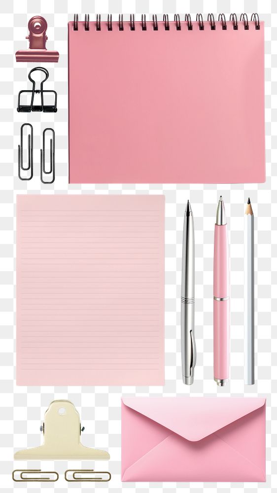 Stationery png cut out set