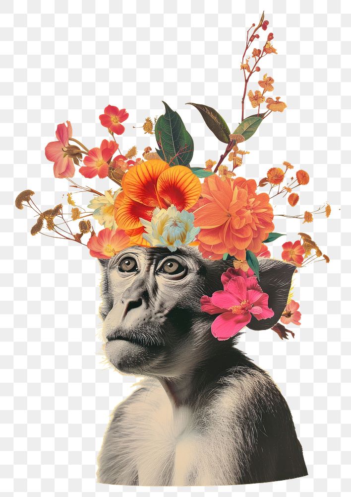 PNG Monkey art graphics wildlife.