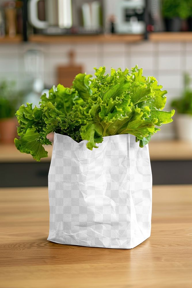 PNG paper grocery shopping bag mockup, transparent design