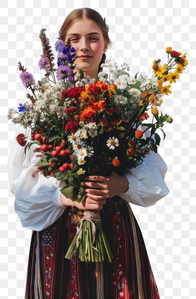 PNG A Swedish woman flower art photography.