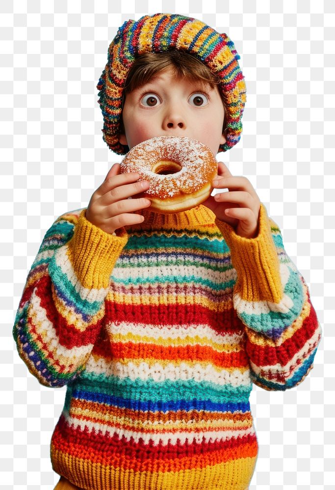 PNG A donut sweater clothing knitwear.
