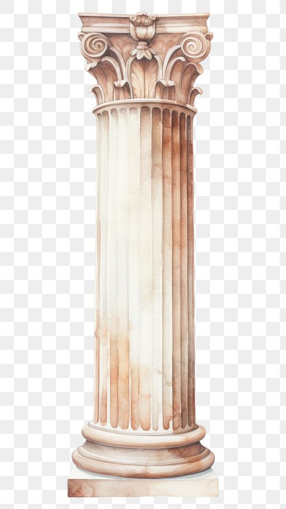 PNG Architecture column pillar white background