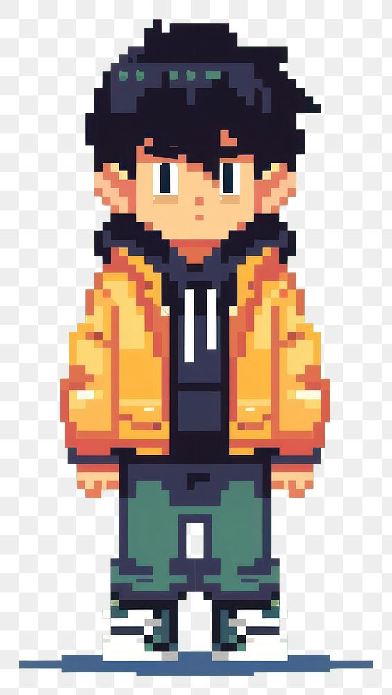PNG Japanese boy student in gakuran pixel clothing apparel person.