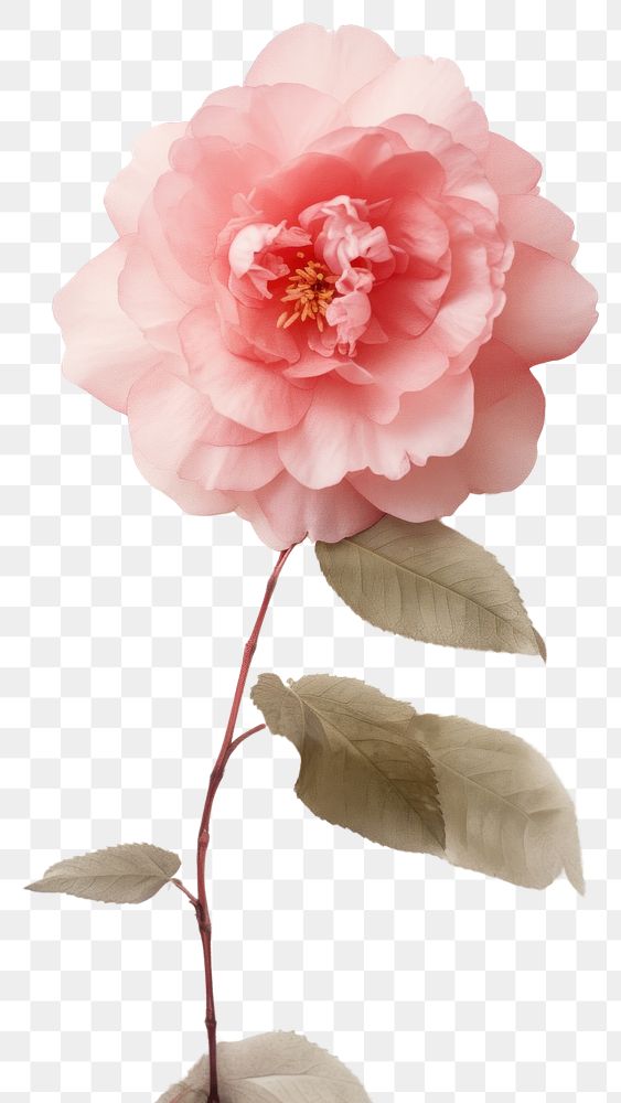 PNG Real pressed Camellia flower carnation blossom.