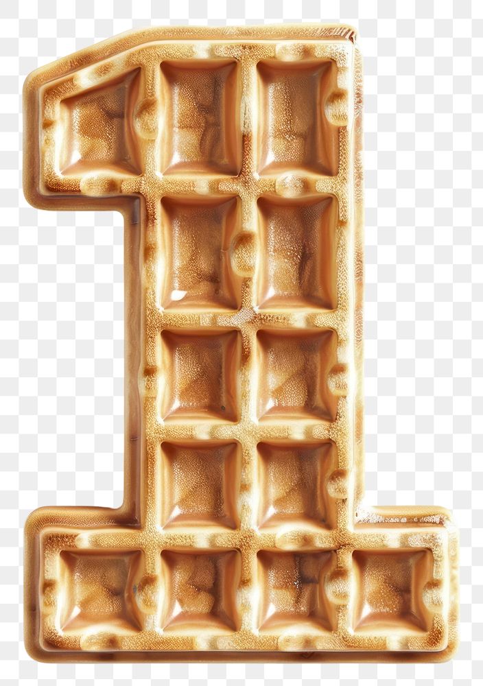 PNG Number 1 waffle food.