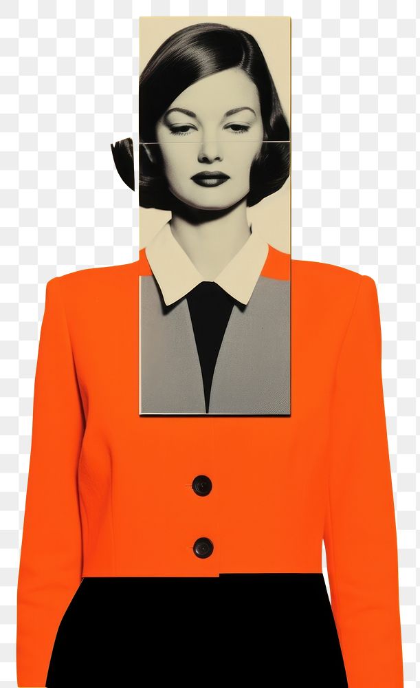 PNG Retro collage of business woman art photography accessories.