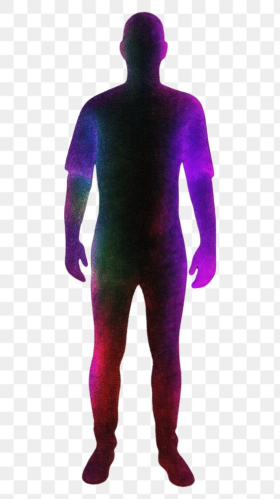 PNG Human full body silhouette purple person adult.