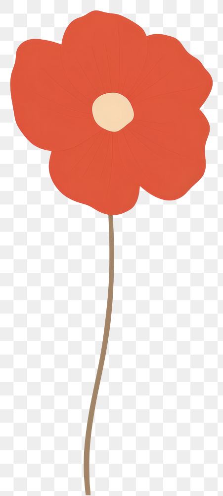 PNG Illustration of a simple flower blossom anemone plant.