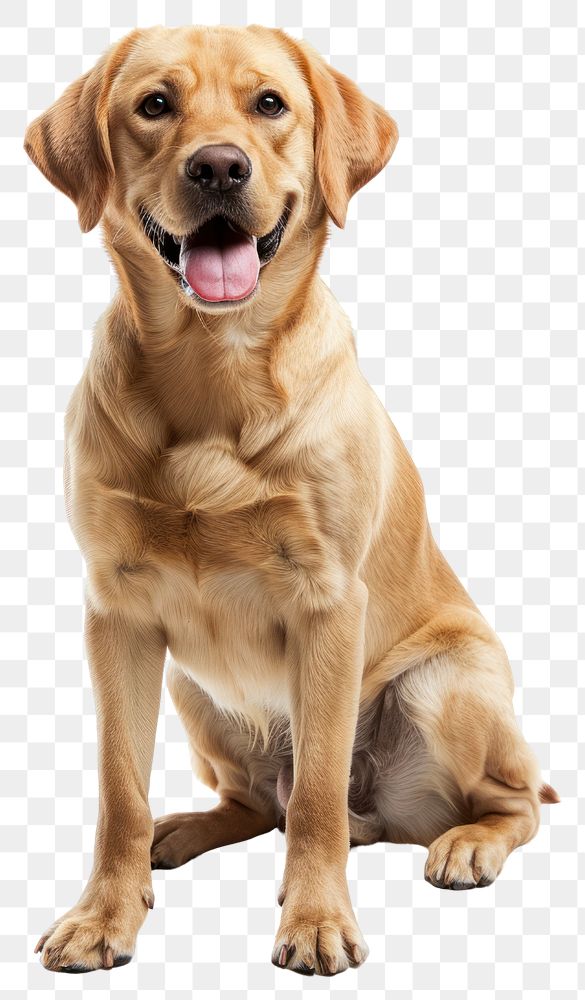 PNG Happy Labrador Retriever sitting | Premium PNG - rawpixel