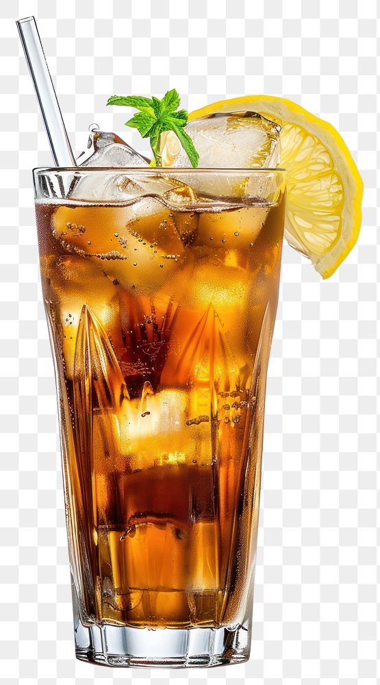 PNG Refreshing iced tea with lemon