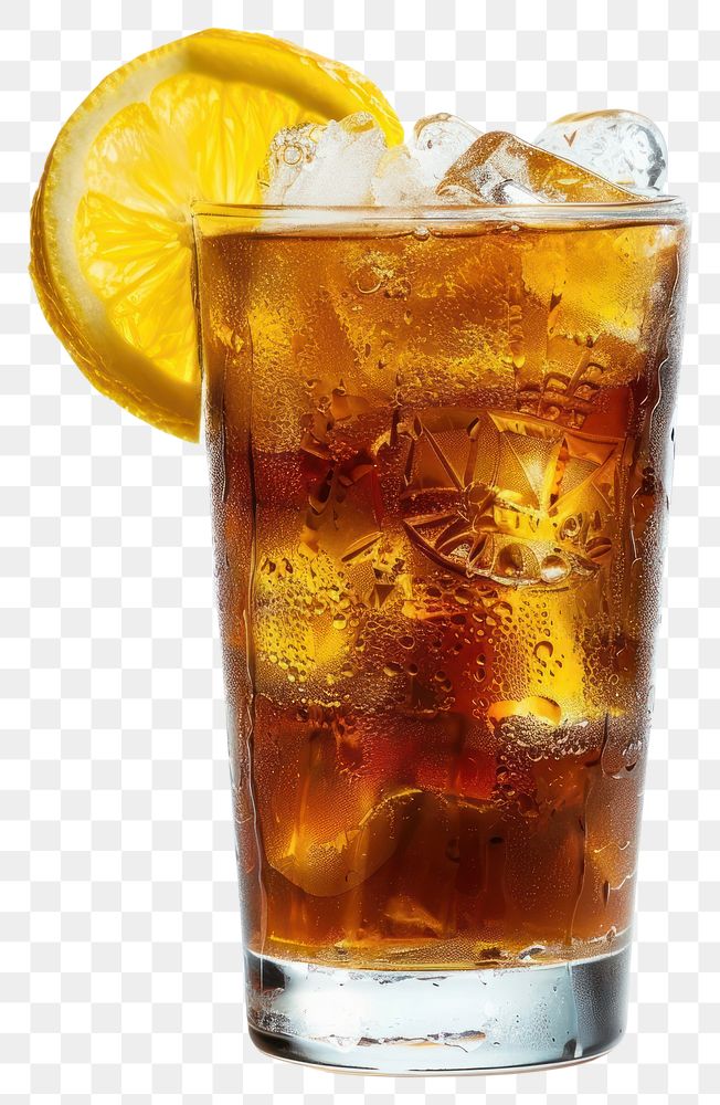 PNG Refreshing iced tea with lemon