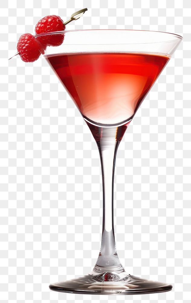 PNG Elegant raspberry martini cocktail