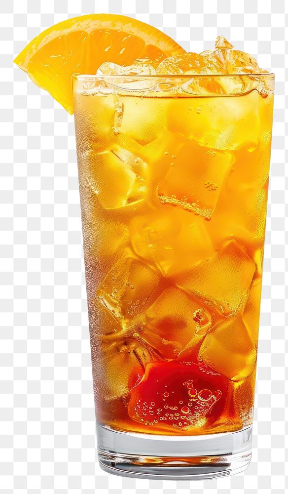 Refreshing iced tea with orange