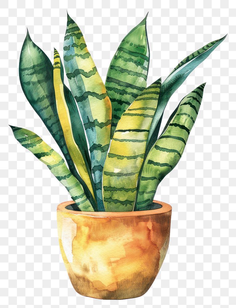 PNG Snake plant in the pot leaf potted plant.