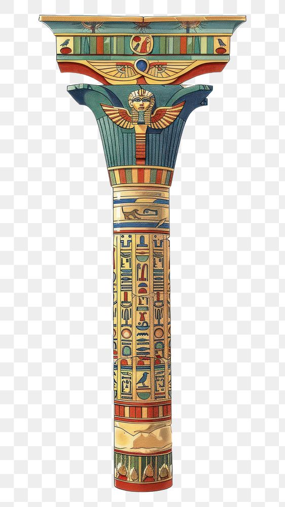 PNG Ancient Egyptian decorative column illustration