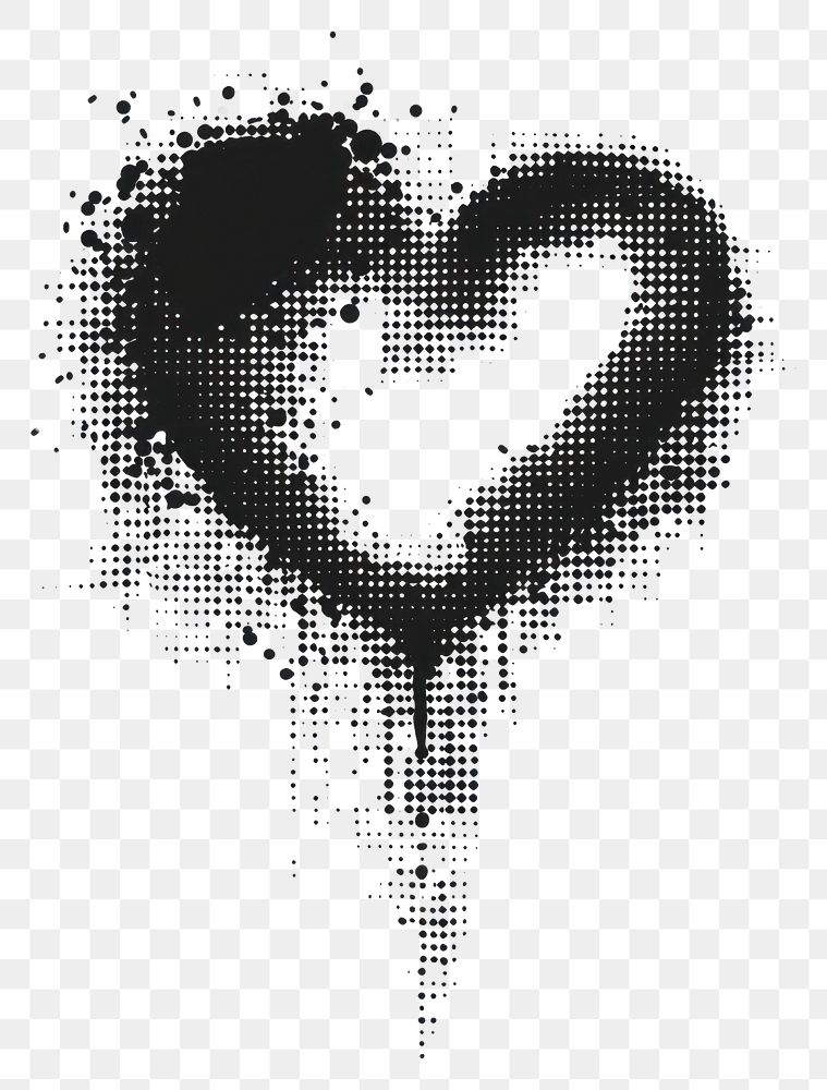 PNG Abstract splattered heart design