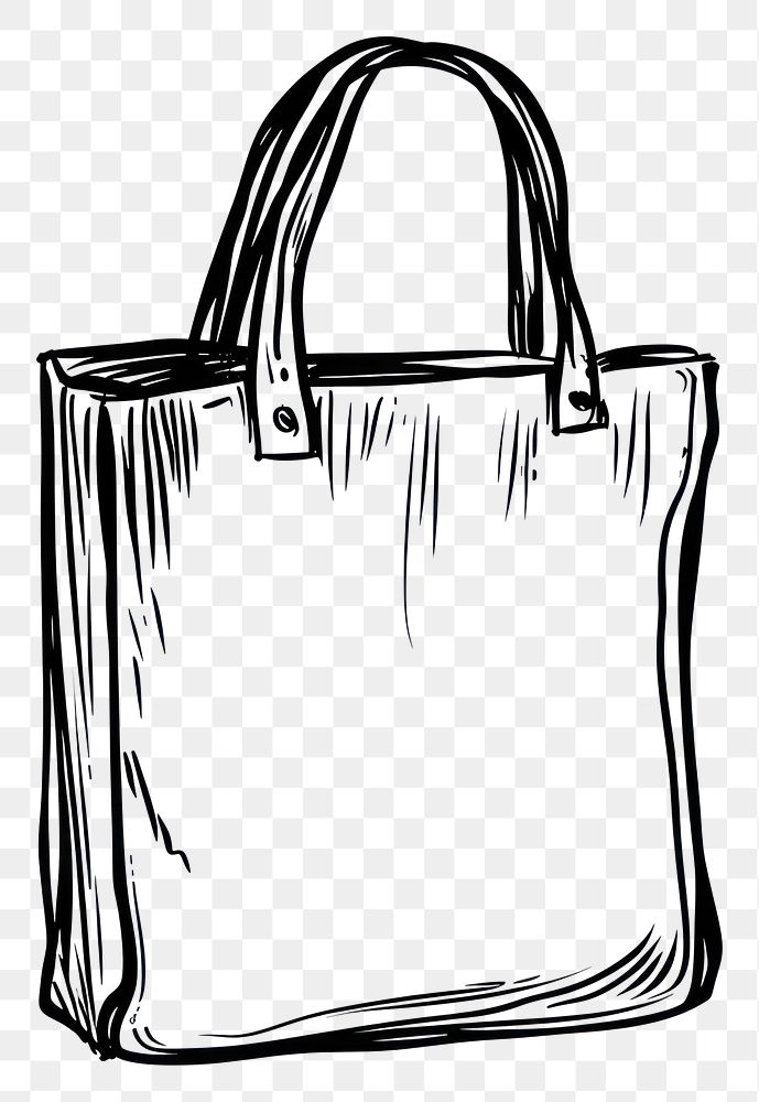 PNG  Hand-drawn tote bag illustration