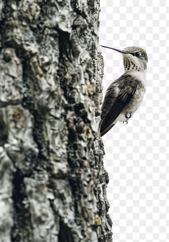 PNG Hummingbird perched on tree