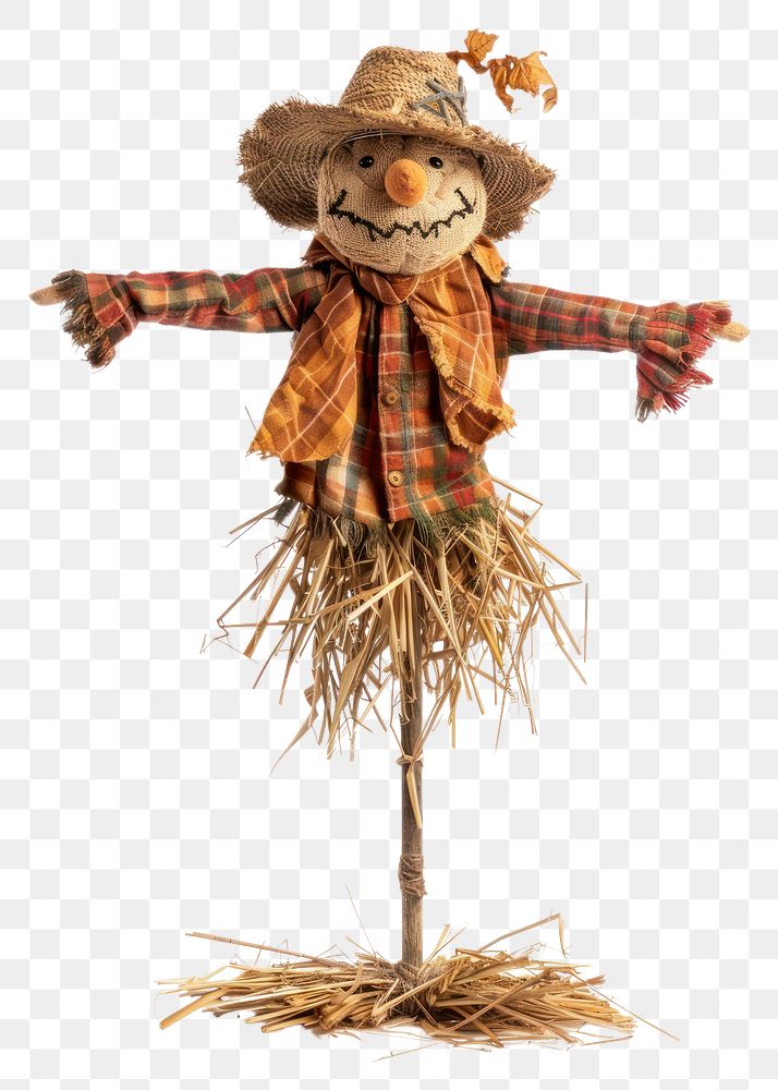 PNG Rustic autumn scarecrow decoration