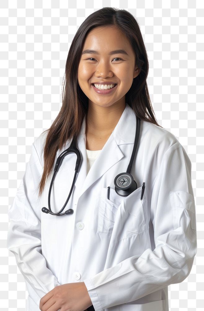 PNG  Smiling female doctor portrait