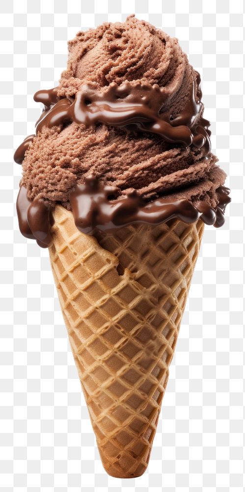 Delicious chocolate ice cream cone