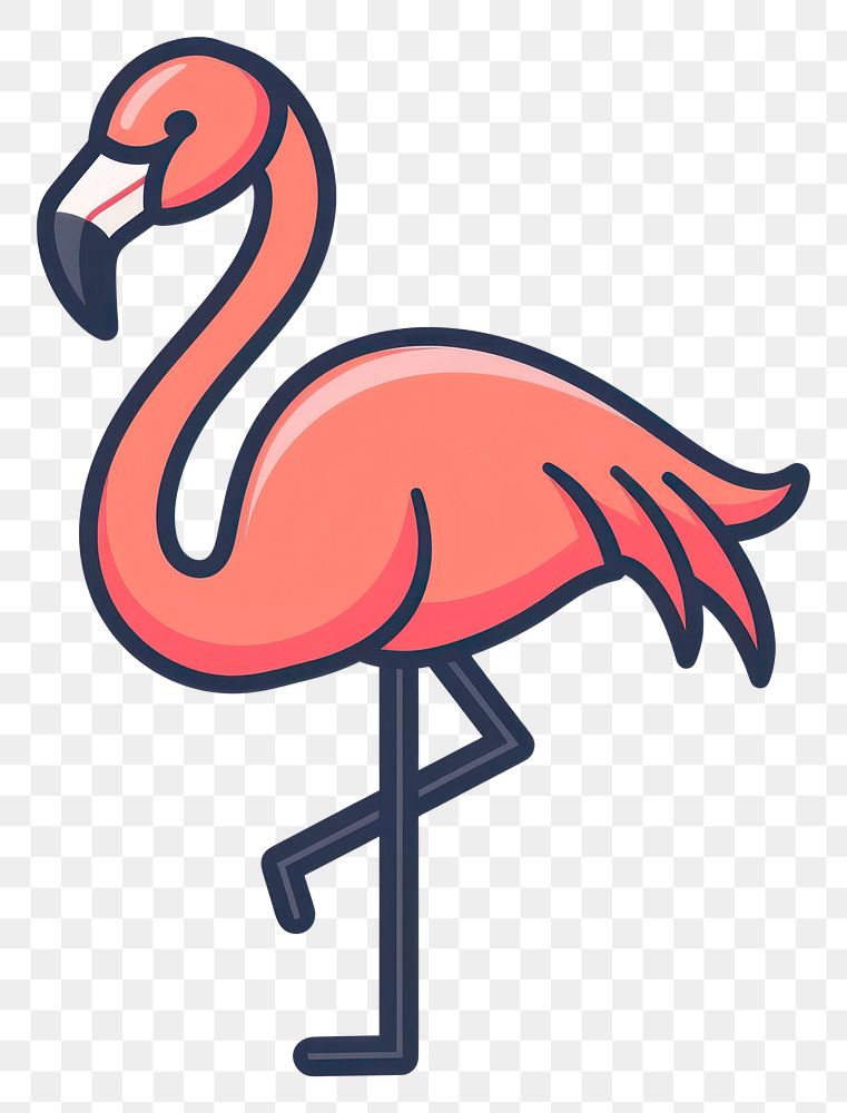 PNG  Elegant flamingo illustration, minimalist design