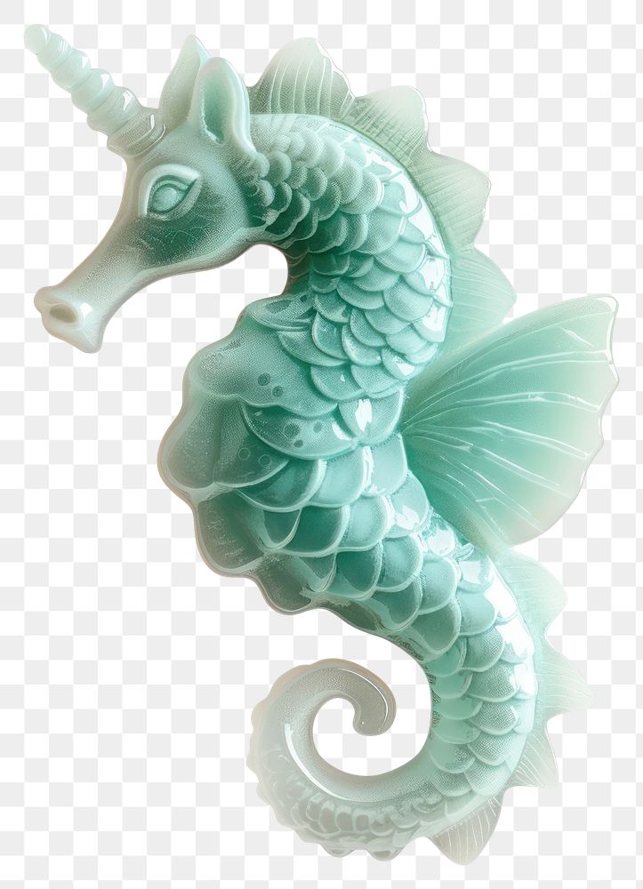 PNG Mystical jade seahorse unicorn