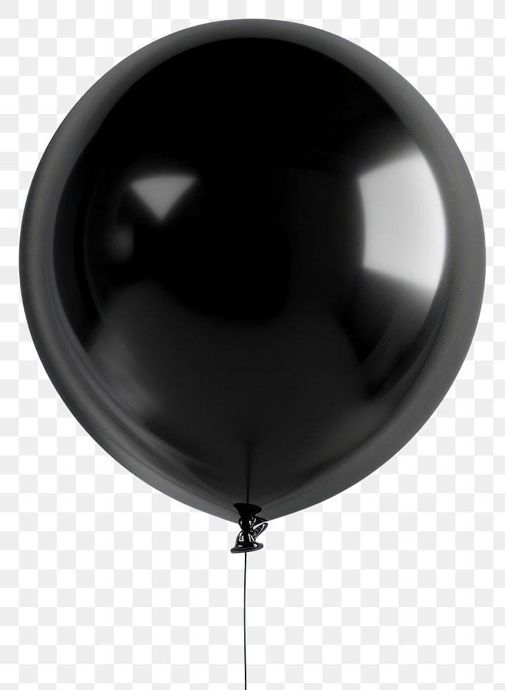 PNG  Black balloon on white background