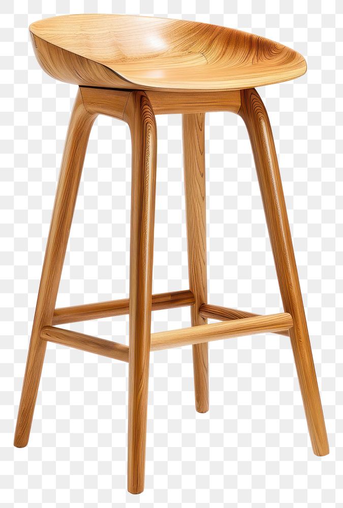 PNG A wooden bar stool furniture chair.