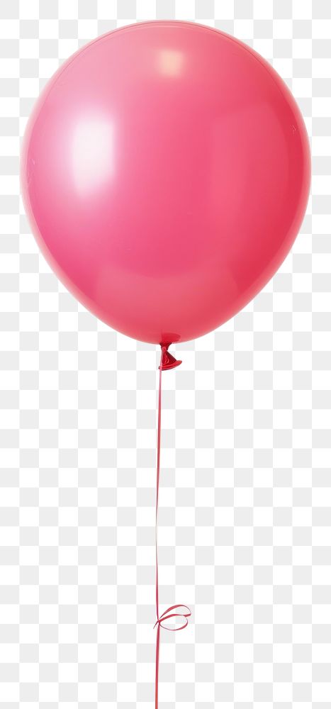 PNG Vibrant pink balloon floating alone