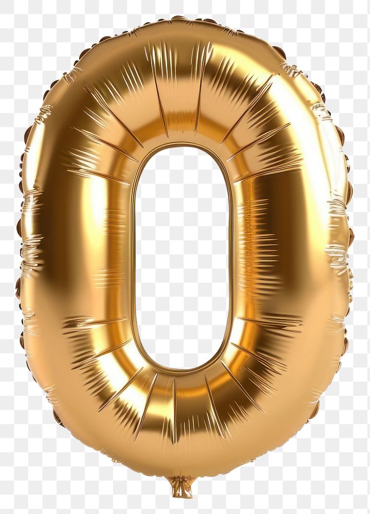 PNG Golden balloon number zero