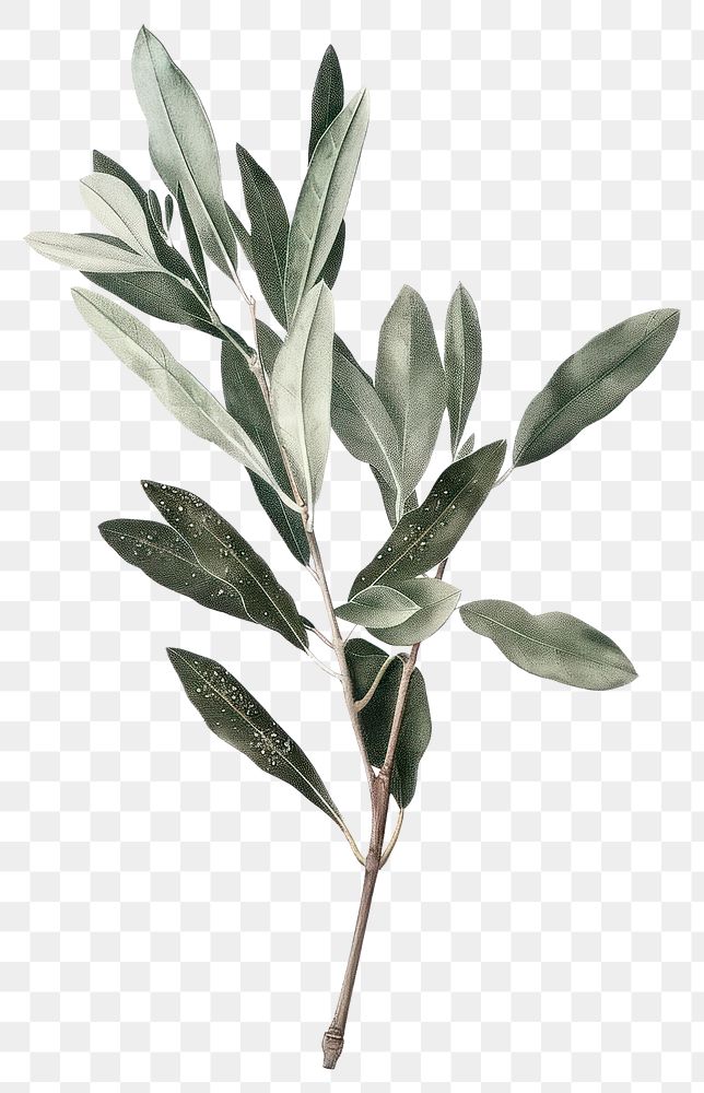 PNG Elegant botanical olive branch illustration