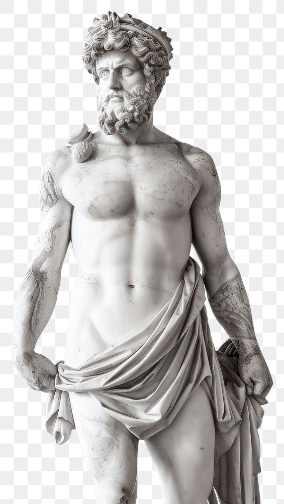 PNG Classical marble statue male figure