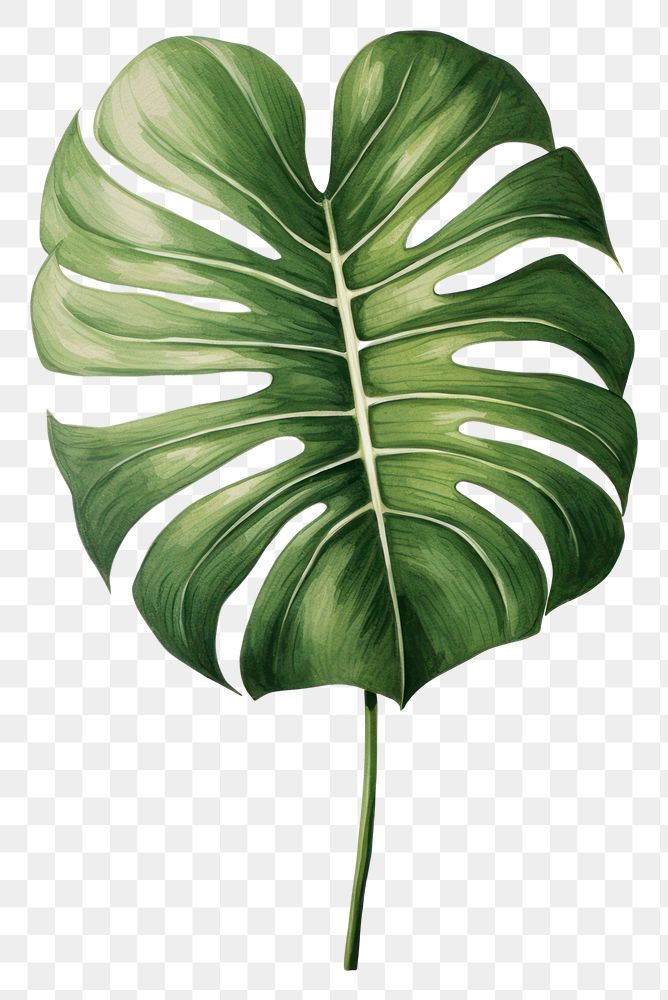 PNG  Tropical monstera leaf illustration