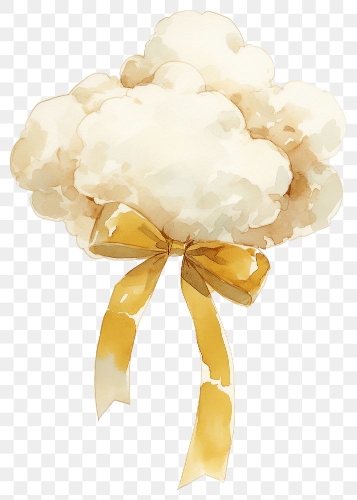 PNG Elegant watercolor cloud bouquet