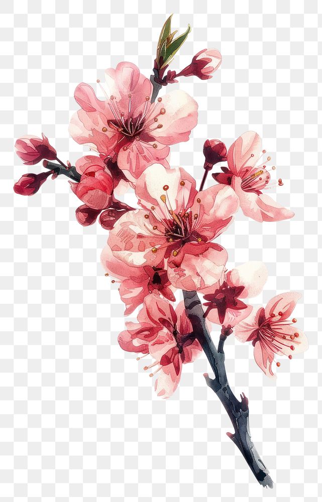 PNG A winter sakura flower blossom plant cherry blossom.