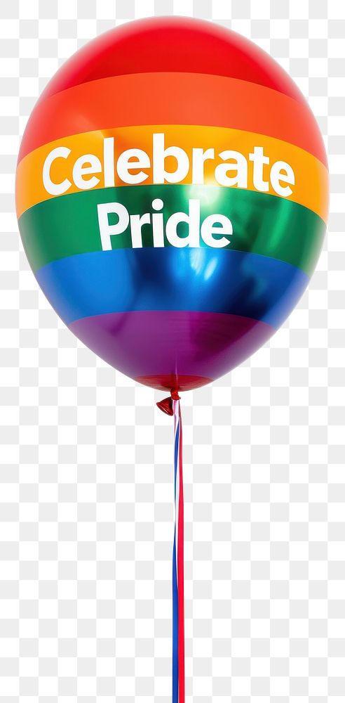 PNG  Colorful balloon celebrates pride.