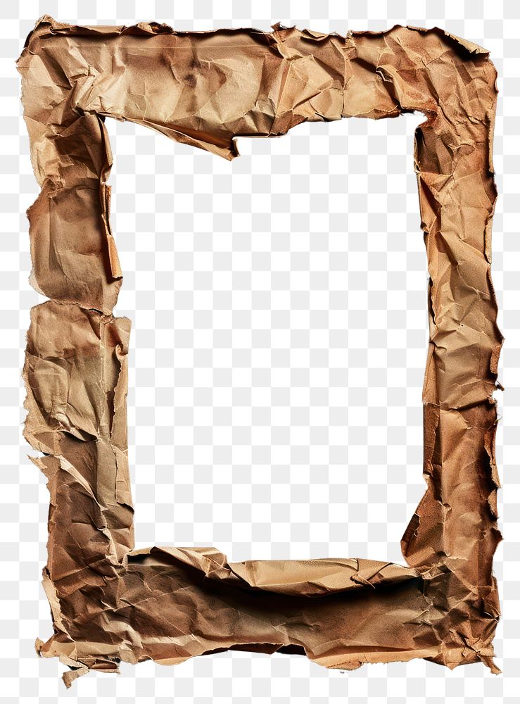 PNG Crumpled paper frame design