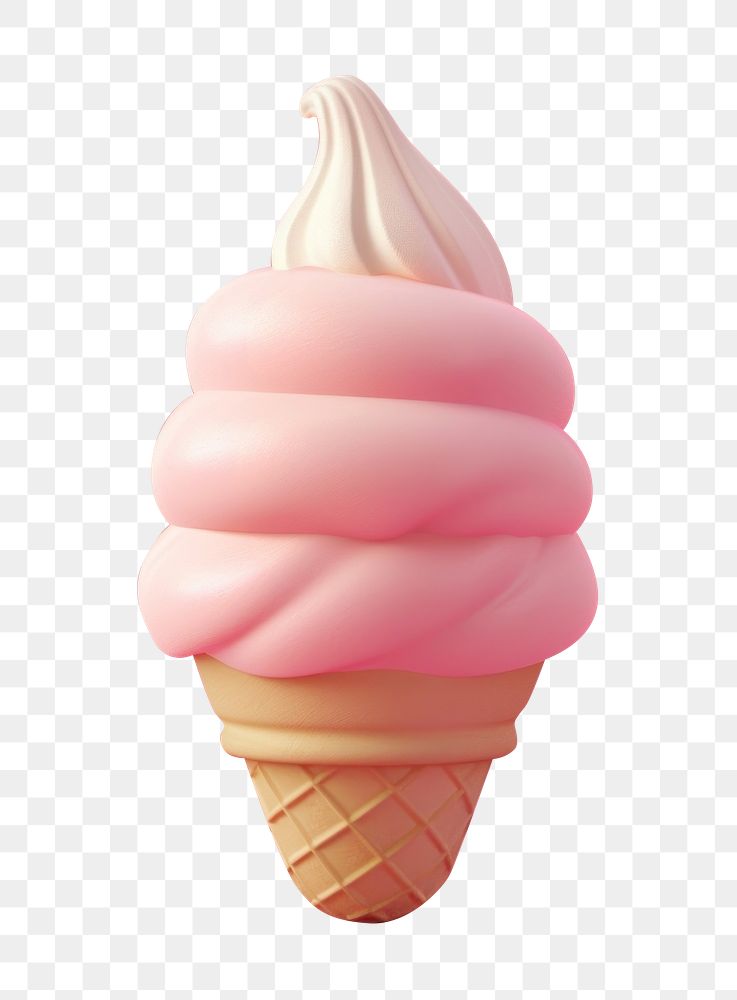 Pink soft serve ice cream