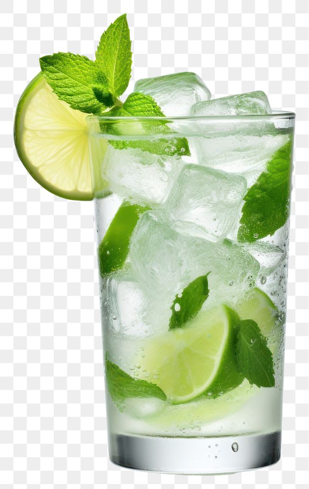 PNG A glass of Mint Limeade mint lime beverage.