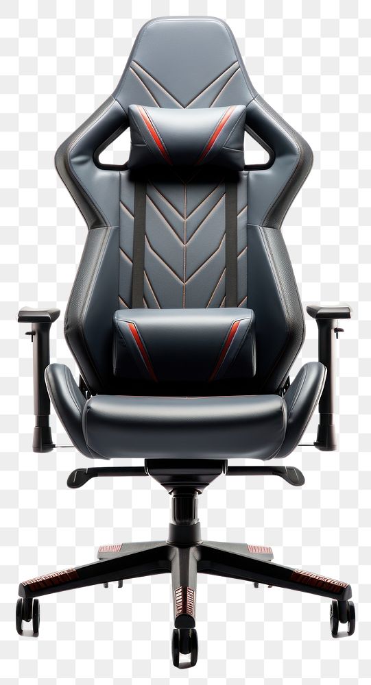 PNG Ergonomic gaming chair with headrest