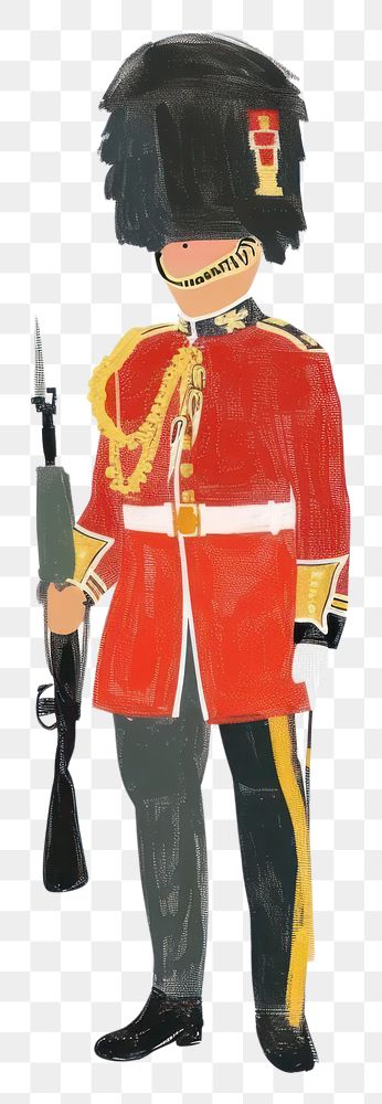 British guard illustration with rifle