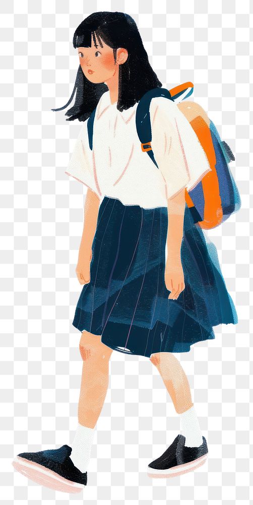 Student with backpack illustration