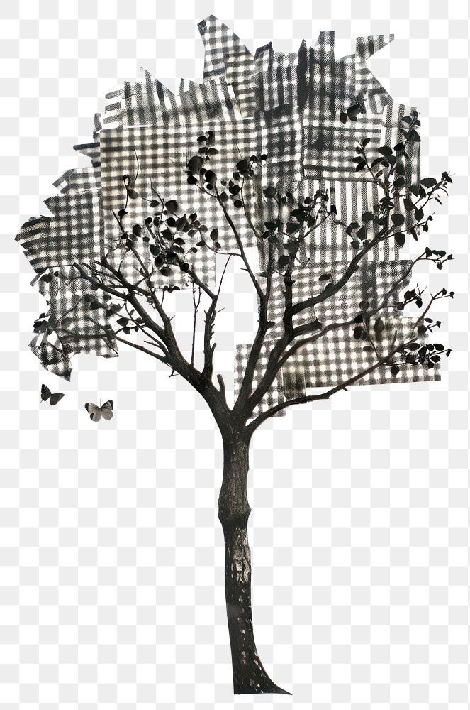 PNG Tree collage cutout illustrated chandelier silhouette.