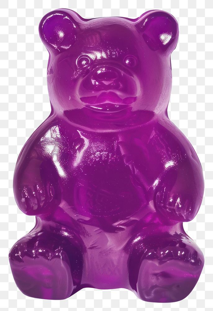 PNG Purple gummy bear candy