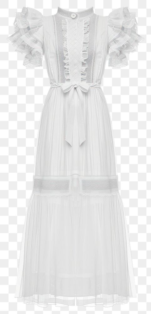 PNG Elegant white lace dress