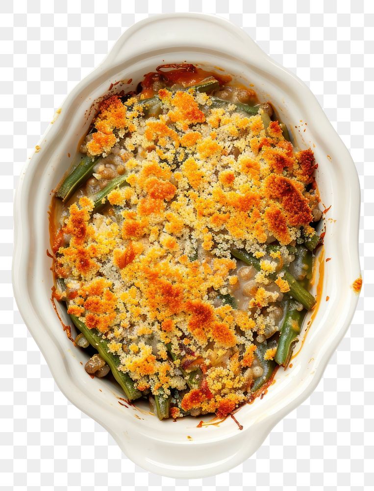 PNG Baked Green Bean Casserole plate bean green bean.