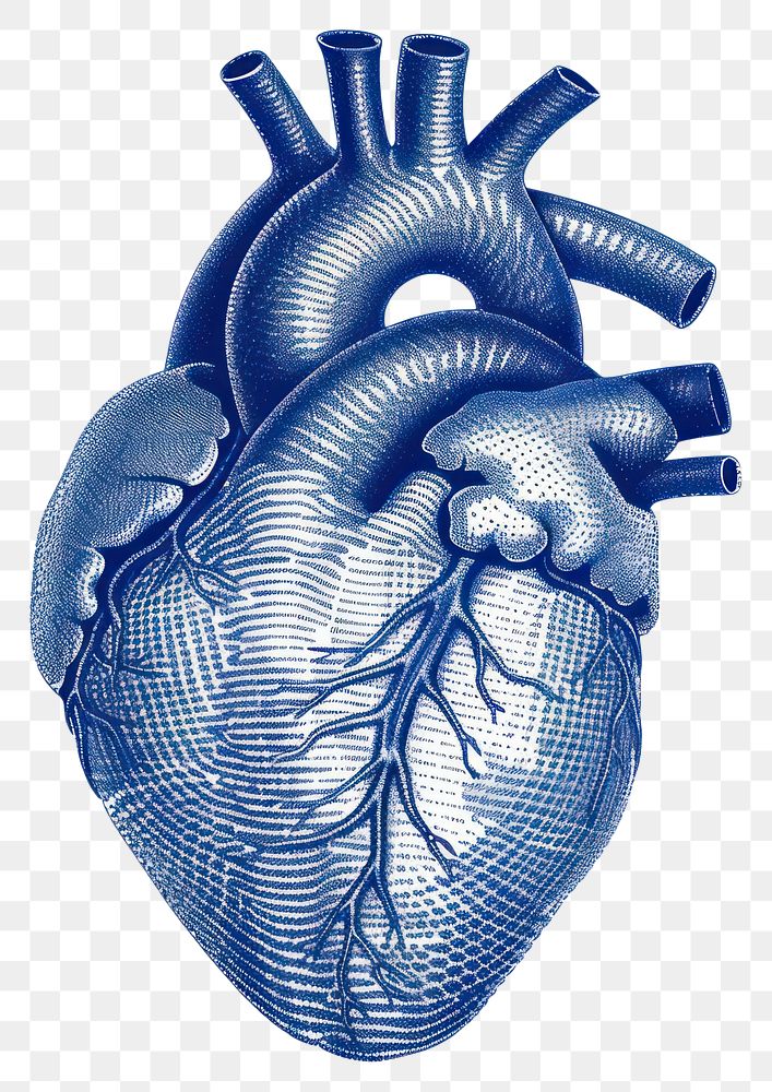 Detailed anatomical heart illustration | Premium PNG - rawpixel