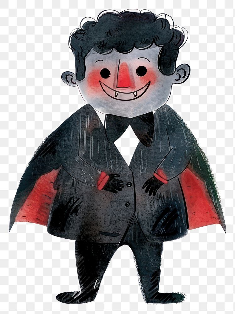 Cute cartoon vampire character illustration