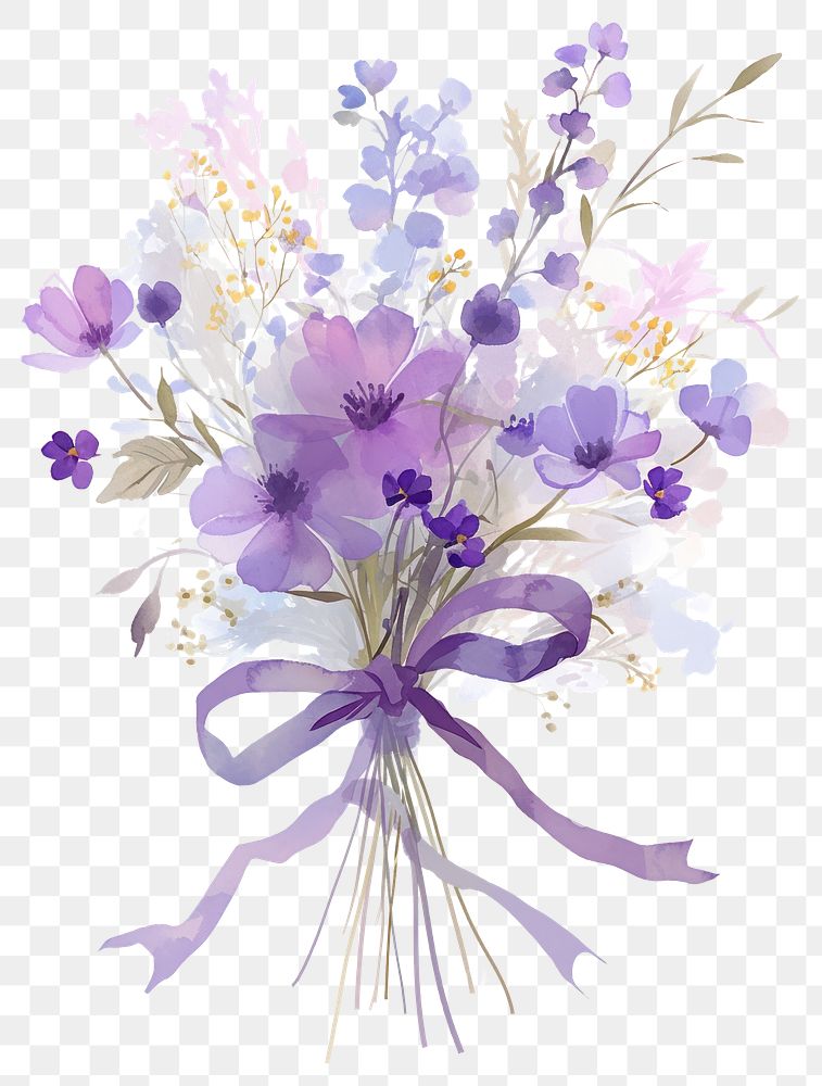 PNG Purple coquette flowers art graphics lavender.